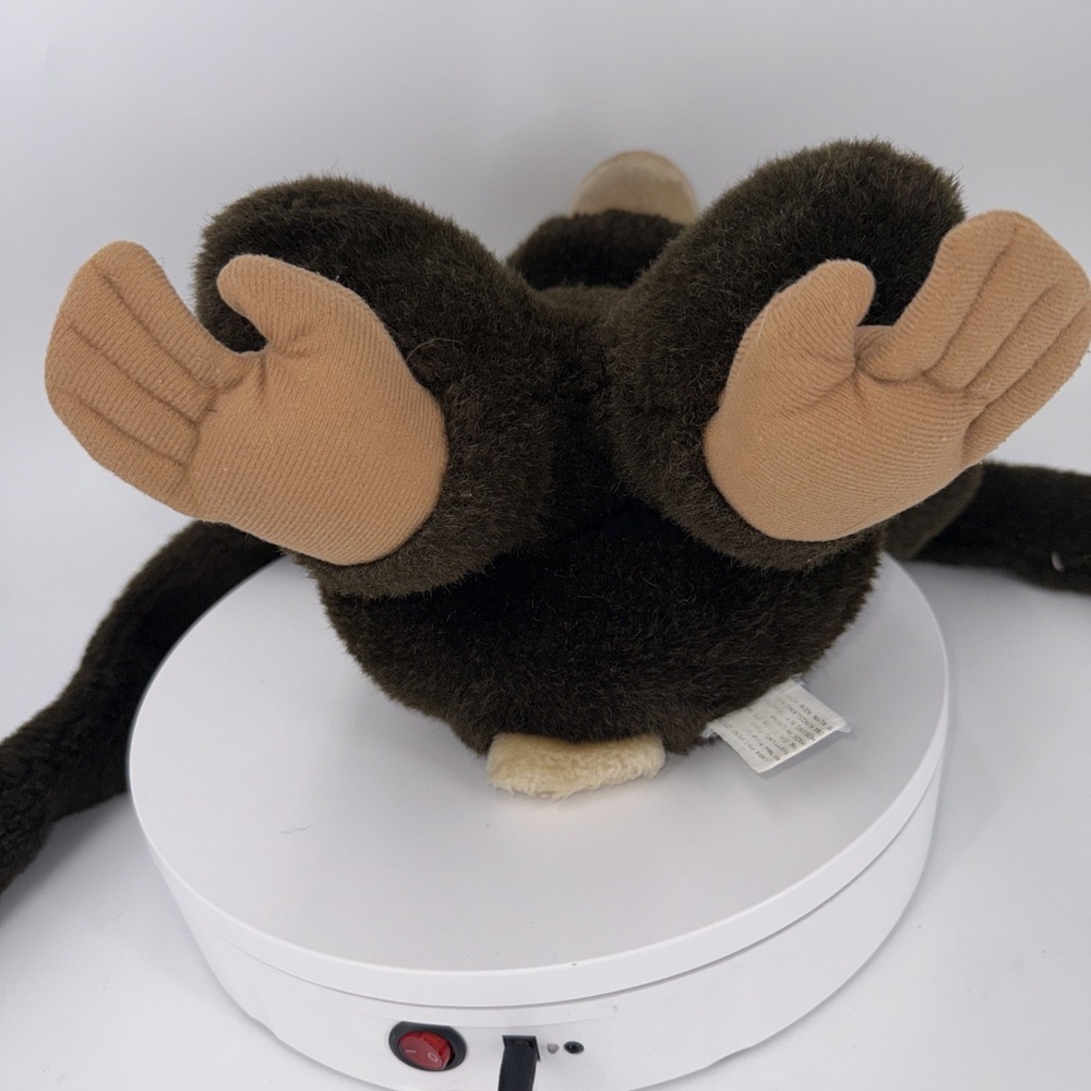 Vintage Child's Playmate Monkey Plush 15.5" Hand Puppet Squeaker 1984 Chimp - Picture 12 of 17